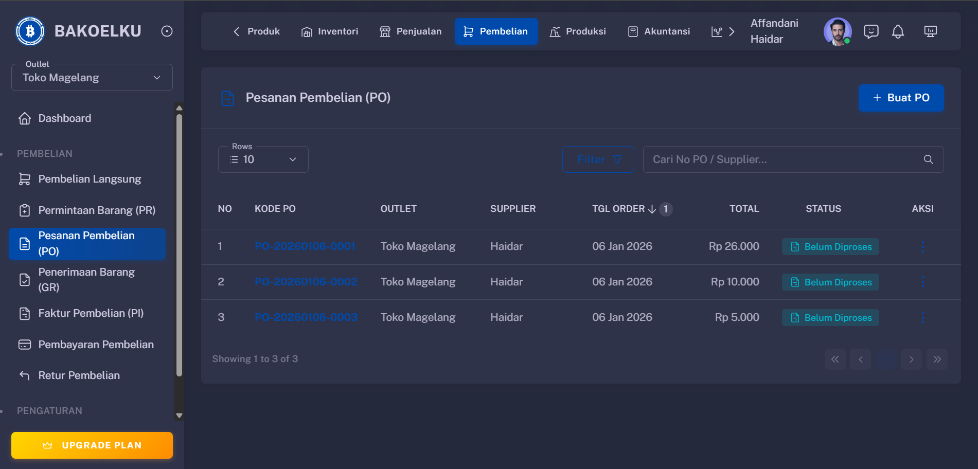 Purchase Order Interface